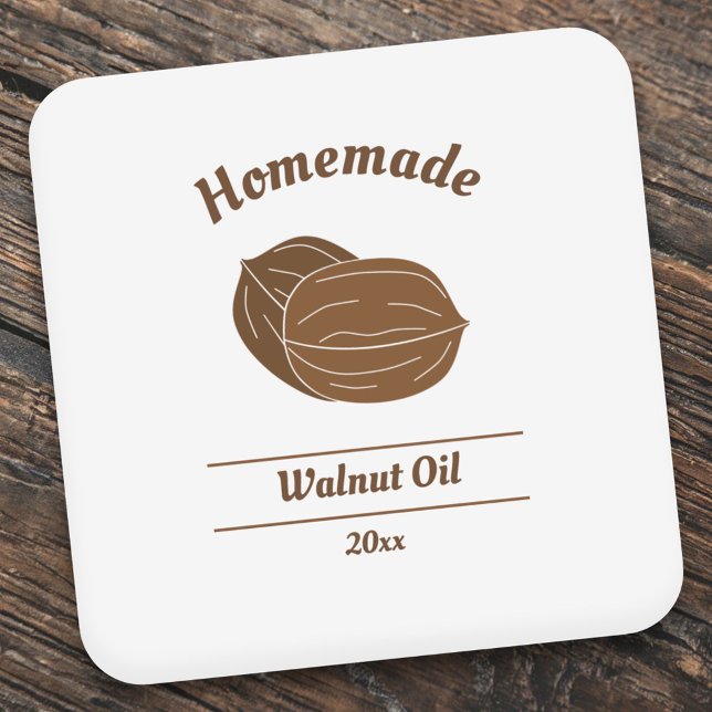 Editable Walnut Oil Label Sticker (Walnut Oil Label Sticker)