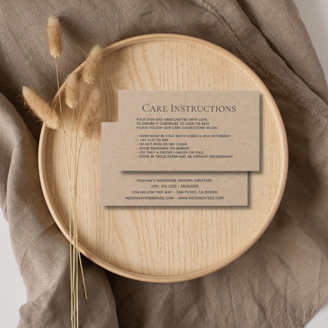 Editable Washing Instructions clothing packaging (Creator Uploaded)