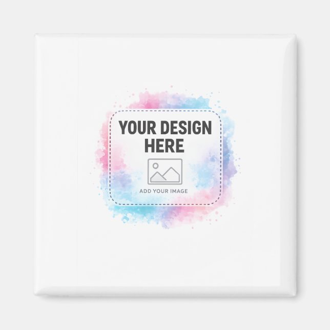 Editable Watercolor Design Template – Your Design Magnet (Front)