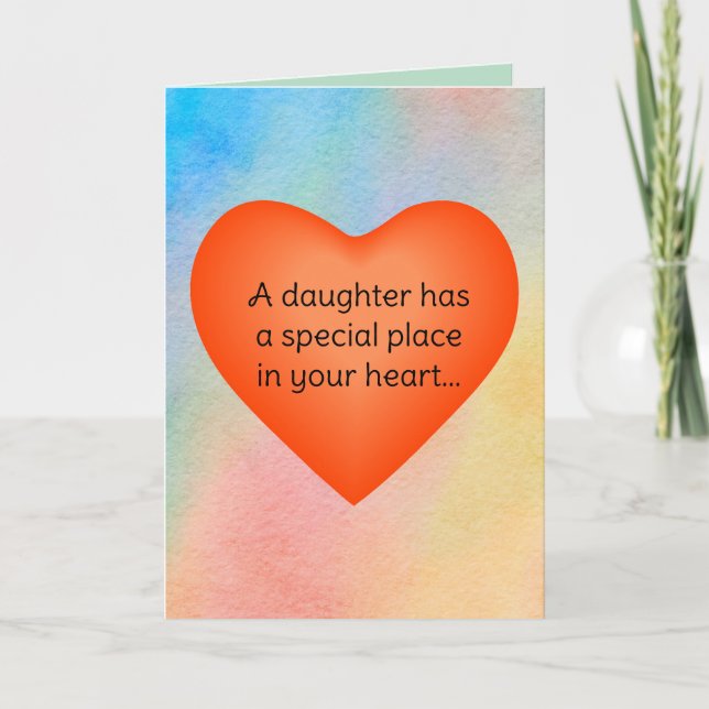 Editable Watercolor Heart Valentines Day Card (Front)