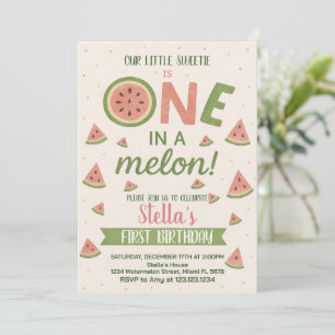 Editable Watermelon Birthday Invitation for Kids