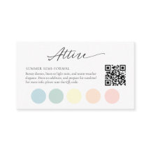 Editable Wedding Attire Dress Code Card with QR
