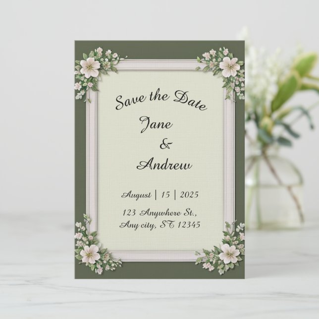 Editable wedding  invitation (Standing Front)