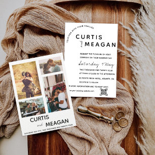 Editable Wedding Invitation With Photo Collage