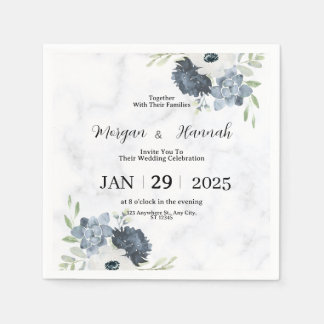 Editable Wedding Invitations Napkin