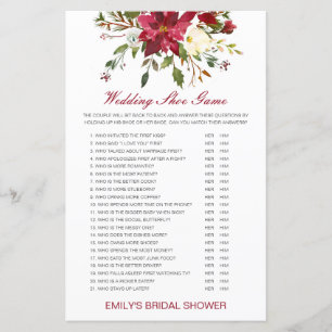 Editable Wedding Shoe Game Wedding Shower Game
