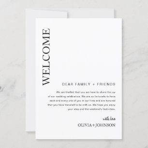 EDITABLE Wedding Welcome Letter & Itinerary Card