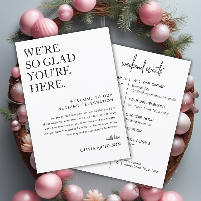 EDITABLE Wedding Welcome Letter & Itinerary Card (Creator Uploaded)