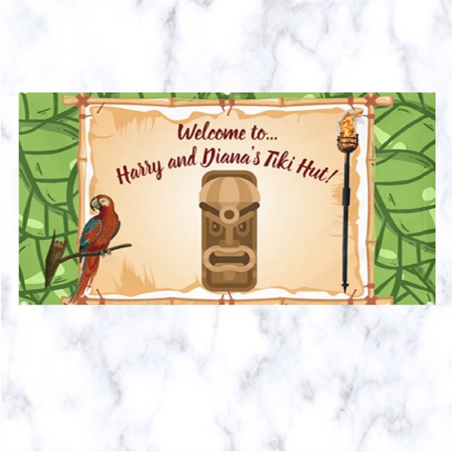 Editable Welcome to Our Tiki Hut Banner (Creator Uploaded)