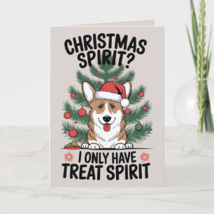 EDITABLE Welsh Corgi Funny Dog Christmas Card