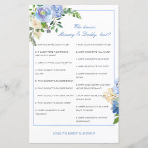 Editable Who Knows Mummy and Daddy Best