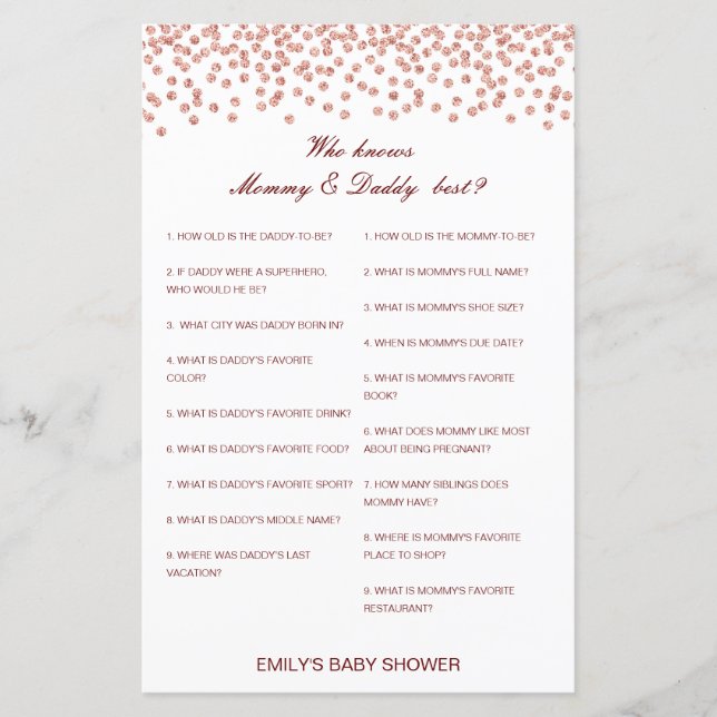 Editable Who Knows Mummy and Daddy Best (Front)