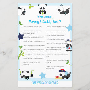 Editable Who Knows Mummy and Daddy Best