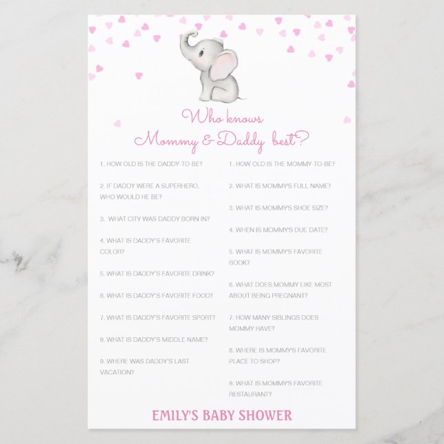 Editable Who Knows Mummy and Daddy Best (Front)