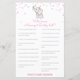 Editable Who Knows Mummy and Daddy Best