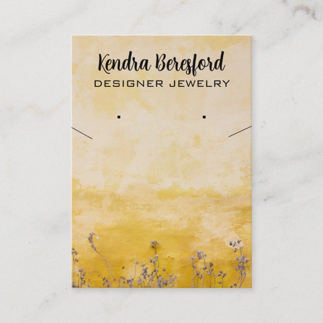 Editable Wildflowers Jewellery Holder Cards (Front)