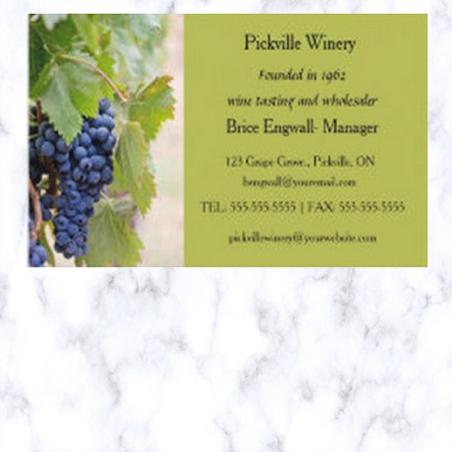 Editable Winery Business Card (Creator Uploaded)