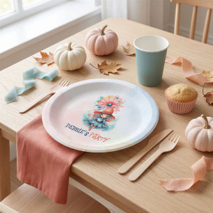Editable Witch Kids Halloween Birthday Celebration Paper Plate