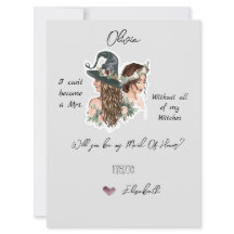 Editable Witchy Bridal Party Proposal Card