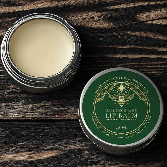 Editable Witchy Tarot Beeswax Lip Balm Tin Label  (Creator Uploaded)