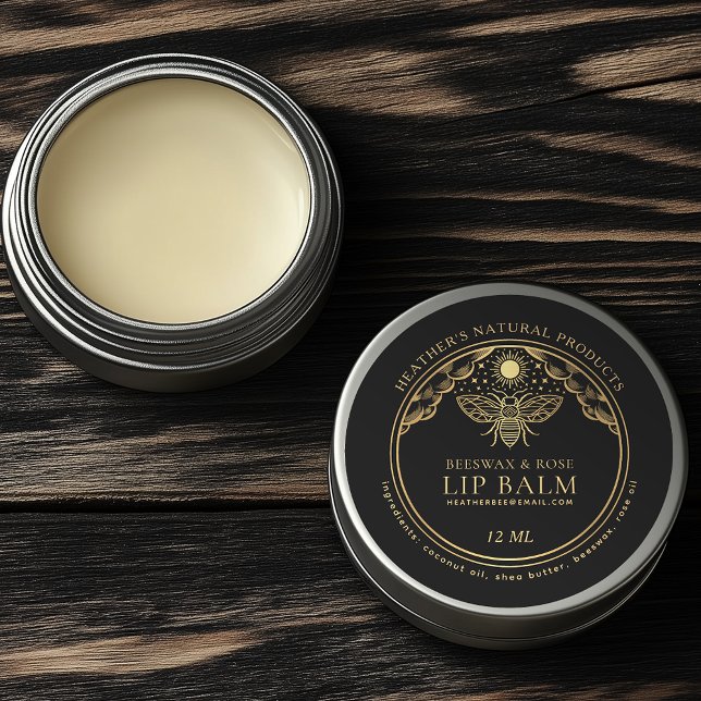 Editable Witchy Tarot Beeswax Lip Balm Tin Label  (Creator Uploaded)