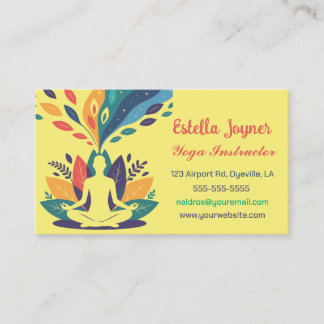 Editable Yoga Instructor Business Card