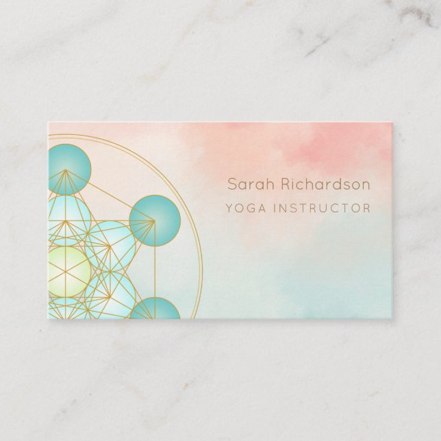 Editable Yoga Instructor Card (Front)