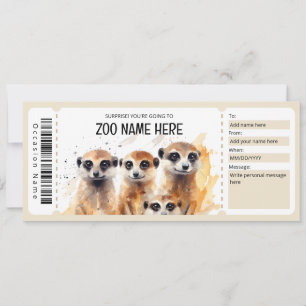 Editable ZOO Gift Certificate Template