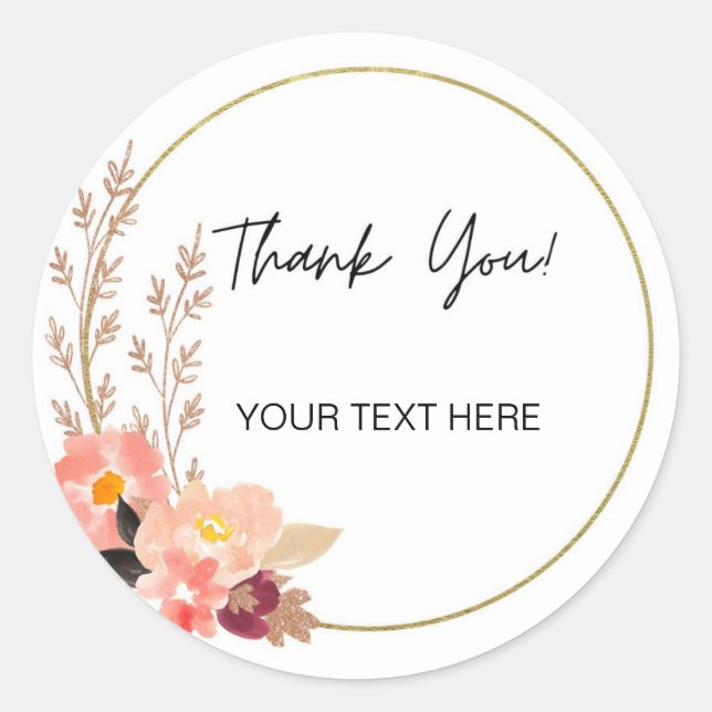 EDITEBLE THANK YOU STICKER (Front)