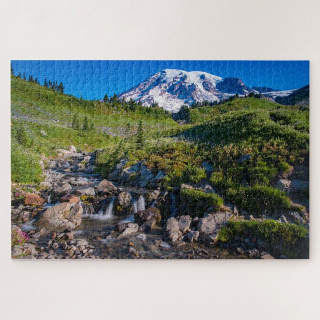 Edith Creek and Mount Rainier Morning Light Jigsaw Puzzle (Horizontal)