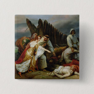 Edith Finding the Body of Harold, 1828 15 Cm Square Badge