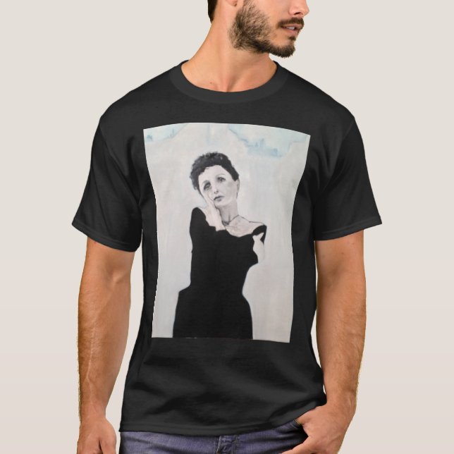 Edith Piaf Portrait Painting Classic T-Shirt (Front)
