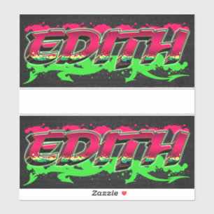 Edith Vorname Name Graffiti Aufkleber Sticker