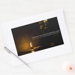 Edith Wharton Inspirational Quote "Light" Rectangular Sticker