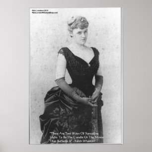 Edith Wharton "Spreading Light" Quote Posters