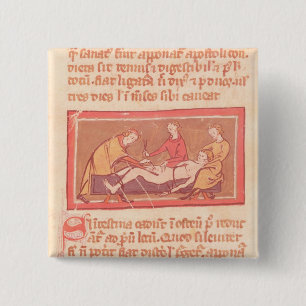 edition of 'Book of Surgery' by Rogier de Salerne 15 Cm Square Badge