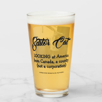 Editor Cat by RoseWrites Glass Cup