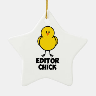 Editor Chick Ceramic Tree Decoration