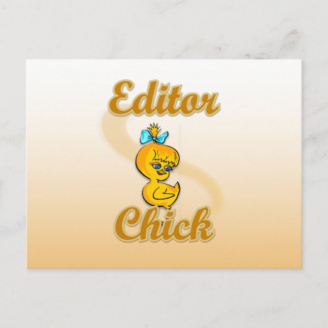 Editor Chick Postcard (Front)