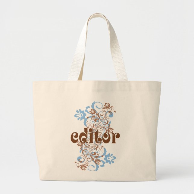 Editor Cute Gift Large Tote Bag (Front)