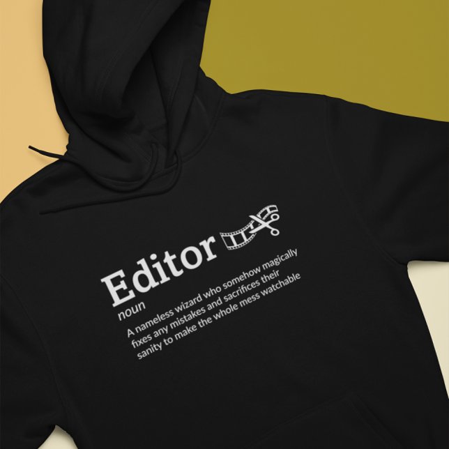 Editor Definition Dark Mode - Film/Video Editor Hoodie (Creator Uploaded)