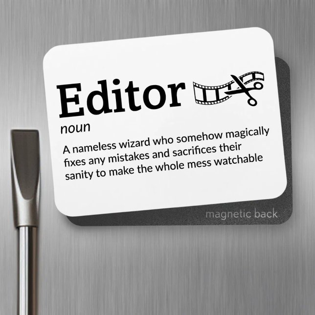 Editor Definition - Movie Magic 3" x 4" Flex Magnet (Creator Uploaded)