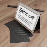 Editor Definition - Set Life Business Card Holder<br><div class="desc">An Editor is a wizard of the cutting room,  conjuring order from chaos and making every frame count. This sleek business card holder acknowledges their dedication to perfecting the cinematic masterpiece,  despite the madness.</div>