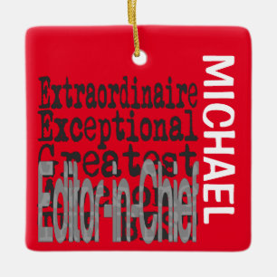 Editor-in-Chief Extraordinaire CUSTOM Ceramic Ornament