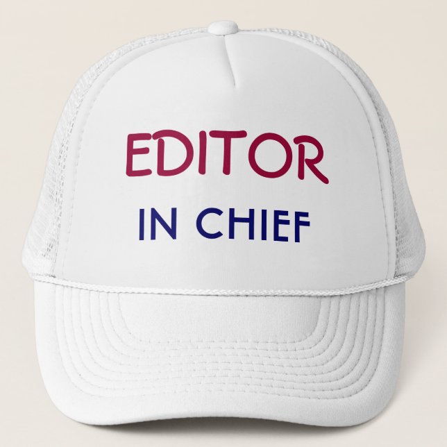 Editor in Chief Trucker Hat (Front)