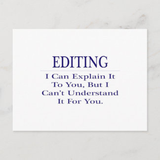 Editor Joke .. Explain Not Understand Postcard