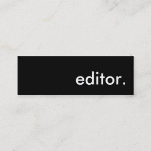 editor. mini business card