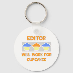 Editor ... Will Work For Cupcakes Key Ring