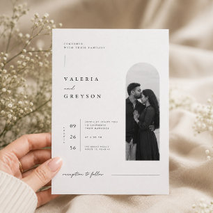 Editorial Arch Photo Wedding Invitation. Invitation