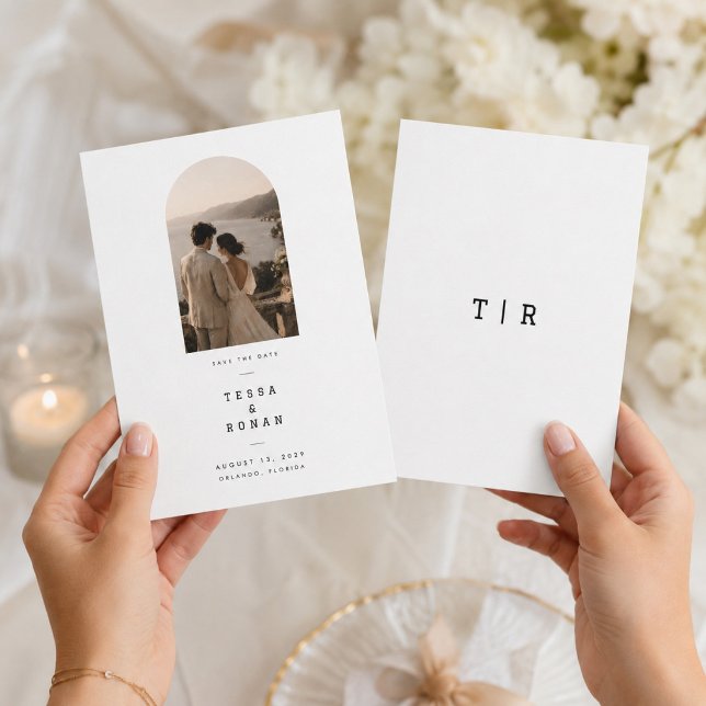 Editorial Arch Wedding Photo Save The Date (Creator Uploaded)